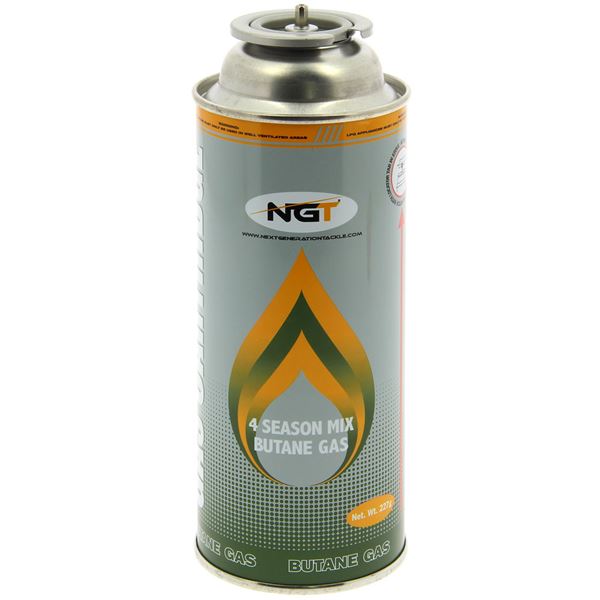 NGT 227g (4 Pack) Butane Gas Canisters. NOT AVAILABLE FOR DELIVERY OUTSIDE OF THE UK.