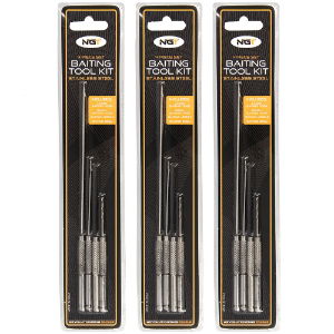 NGT 4pc Stainless Tool Set - PVA Long, PVA Short, Baiting Needle and Drill