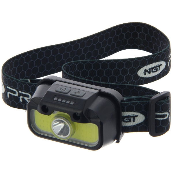 NGT Profiler Headlight - 250 Lumens USB Rechargable Motion Sensor Headlight with Case