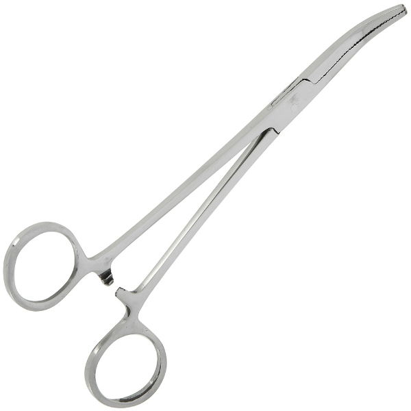 NGT 6" Forceps - Stainless Steel Curved