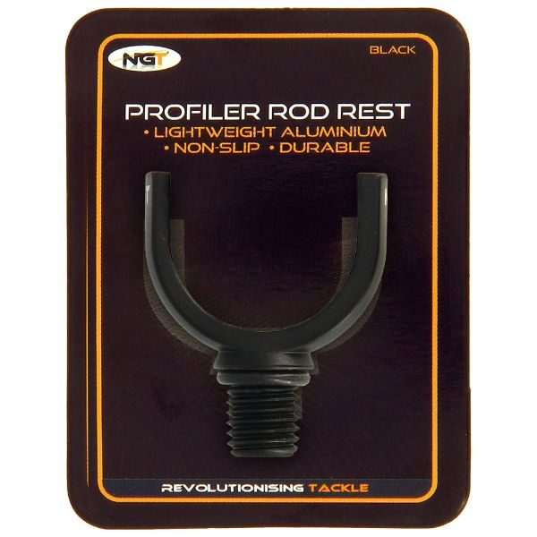 NGT Profiler Rod Rest - Black (25mm) CNC Aluminium