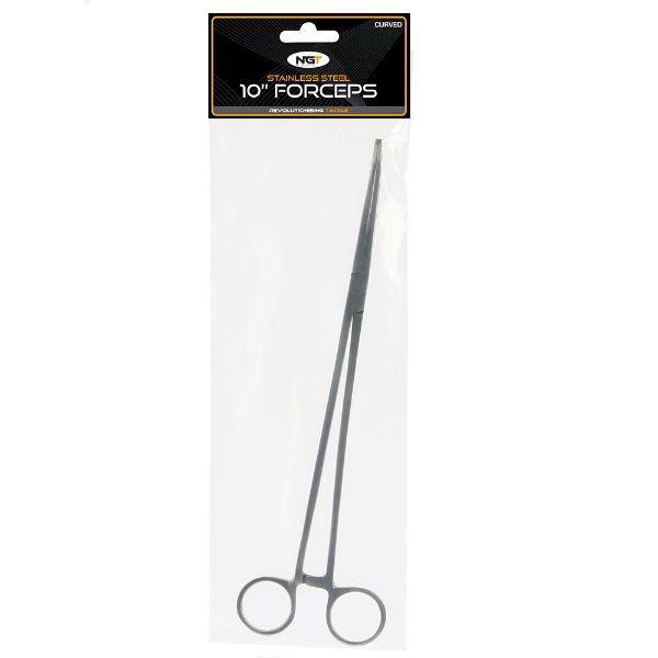 NGT 10" Forceps - Stainless Steel Curved