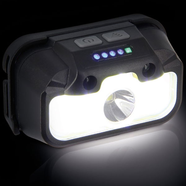 NGT Profiler Headlight - 250 Lumens USB Rechargable Motion Sensor Headlight with Case