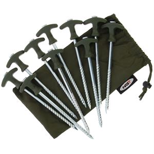 NGT Bivvy Pegs - 10 x 8" Bivvy Pegs in Case