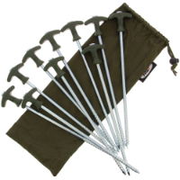 NGT Bivvy Pegs - 10 x 12" Bivvy Pegs in Case