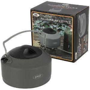 NGT Aluminium Outdoor Kettle - 1.1 litre Gun Metal