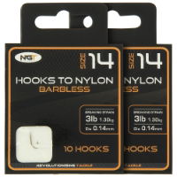 NGT Hooks to Nylon Combo - 60 Packs of Hooks tied to Nylon