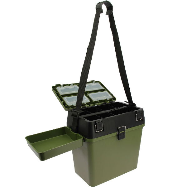 NGT Session Seat Box - With Side Tray and Shoulder Strap (GRN)