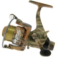 Angling Pursuits Camo 40 - 3BB Carp Runner Reel with 12lb Line and Spare Spool