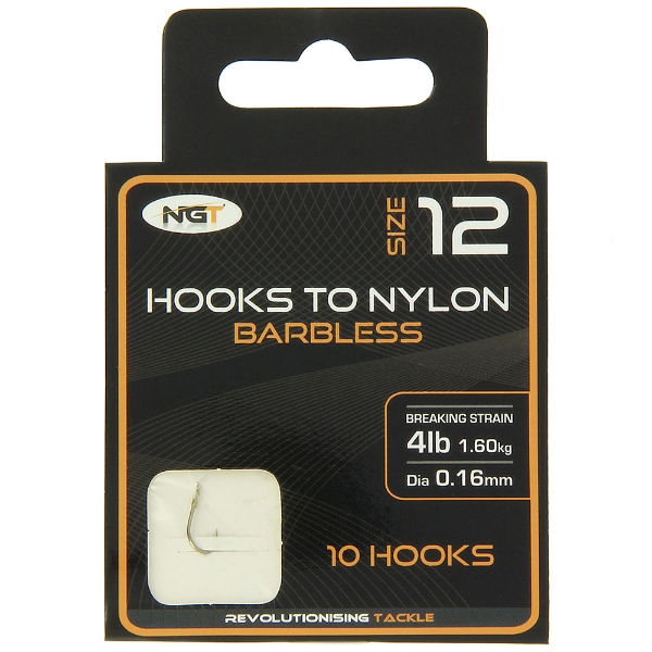 NGT Hooks to Nylon Combo - 60 Packs of Hooks tied to Nylon