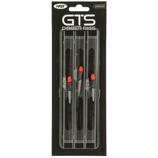 NGT GTS Carp Pole Rigs - 3 Assorted Dibber Carp Pole Rigs