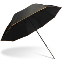 NGT Umbrella - 50" Black Match Brolly with Taped Seams and Nylon Case